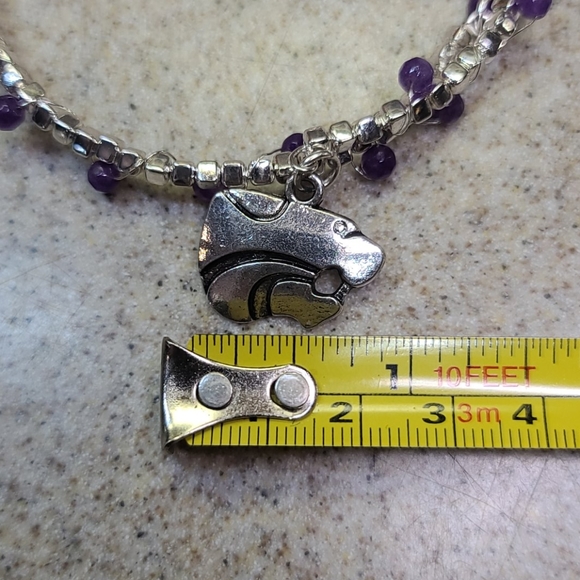 PANTHER BRACELET Silver/Purple. ADJUSTABLE - Picture 8 of 9